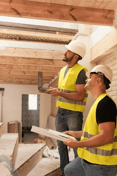 two construction workers wearing safety 600nw 2664473097